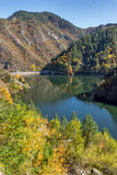 Fototapeta Do pokoju - Autumn forest around Teshel  Reservoir, Smolyan Region, Bulgaria