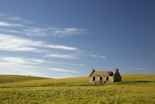 An Abandoned Farm Building Alone In The Middle Of A Field;Dumfries And Galloway Scotland