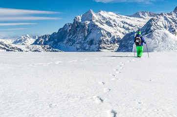 Hiking in the Alps in Switzerland