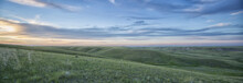 Sunset Sky Over Grasslands National Park; Saskatchewan, Canada