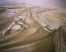 Erosion Reveals Layers Of Sand; Lakeside, Oregon, United States Of America