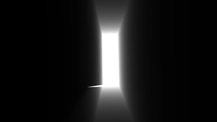 Wall Mural - Light Shine Behind Open Door