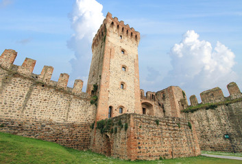 Medieval castle of Este in the province of Padova in Italy 