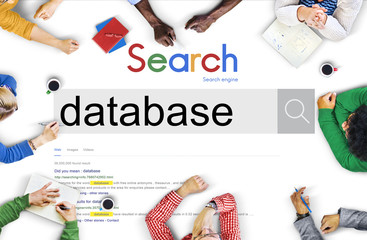 Poster - Database Data Backup Information Network Server Concept