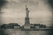 Statue of Liberty on Liberty Island, New York City, USA, Old style image