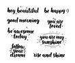 © tanyabosyk - Lettering vector set. Motivational quote. Sweet cute inspiration typography. Calligraphy postcard poster graphic design element. Hand written sign.