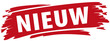NEU-Label mit Text in NL