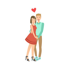 Sticker - Couple In Love Walking Holding Hands