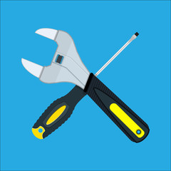 Poster - Screwdriver and Wrench crossed