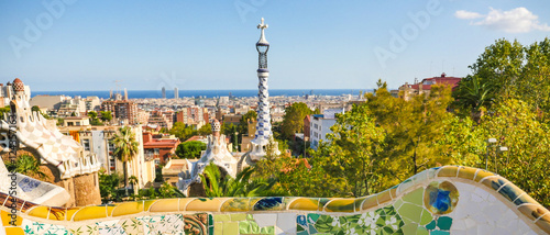Fotografía Park Guell by architect Antoni Gaudi, Barcelona, Spain