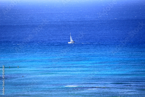 Yacht sailing in Hawaii