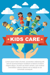 Wall Mural - Kids care poster