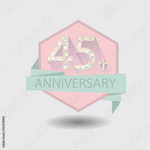 Fotografija 45th aniversary celebration design badge
