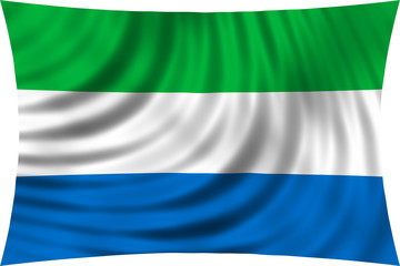 Sticker - Flag of Sierra Leone waving isolated on white