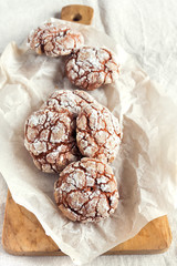 Canvas Print - chocolate crinkle cookies