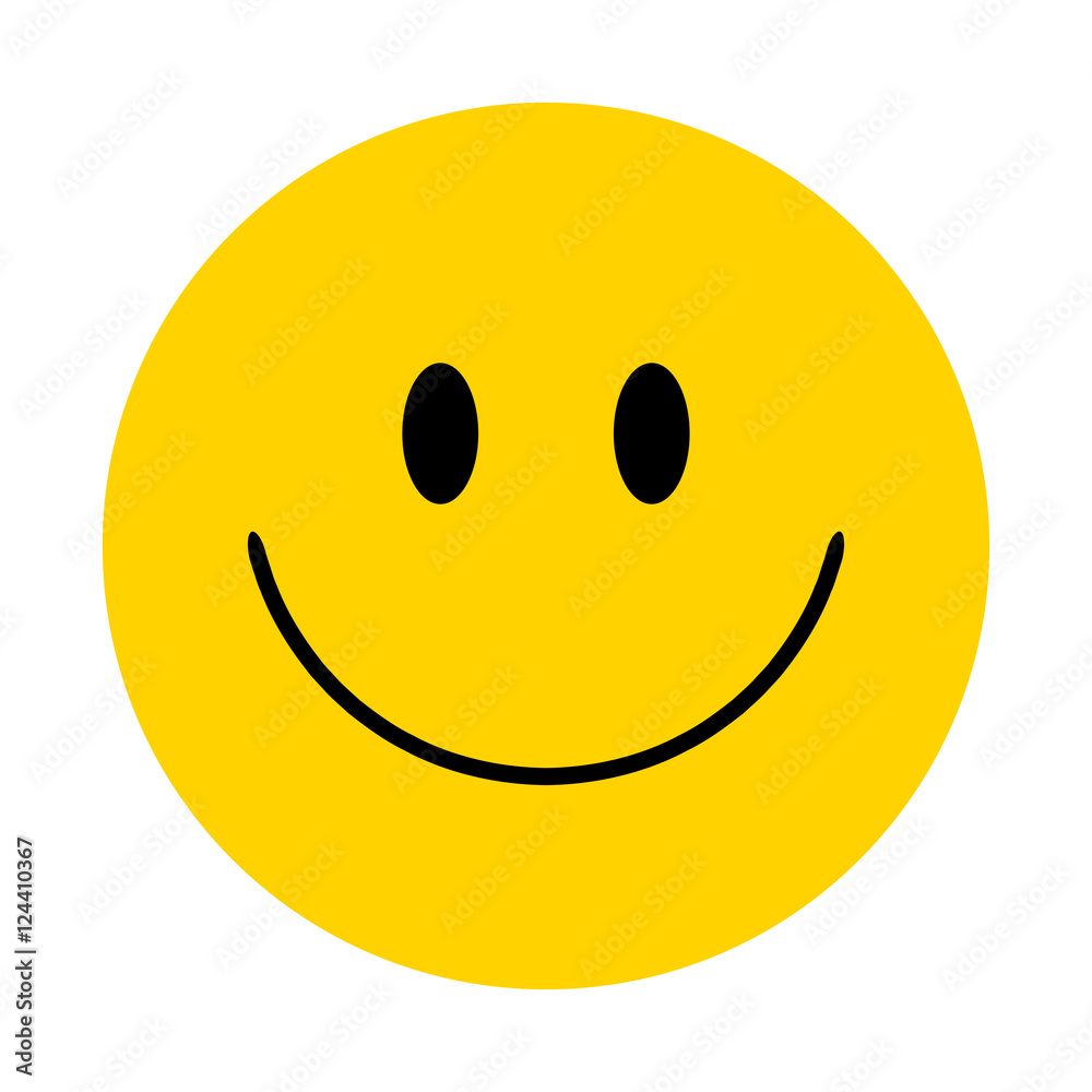 Smiley. Vector happy face - obrazy, fototapety, plakaty 
