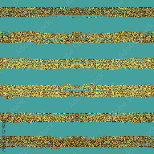 Cotton fabric Seamless pattern with gold stripes