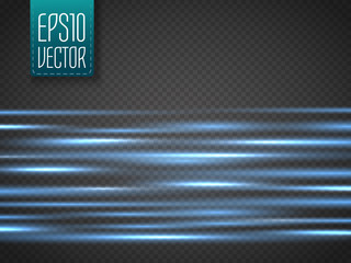 Poster - Abstract blurry motion lines isolated on transparent background.