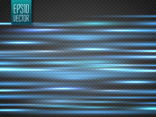 Poster - Abstract blurry motion lines isolated on transparent background.
