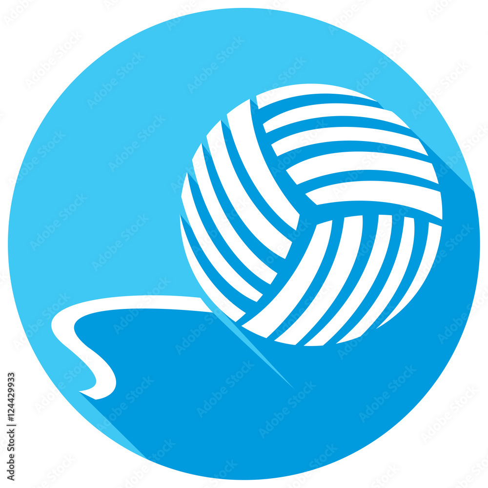 wool ball flat icon (yarn) Stock Vector | Adobe Stock
