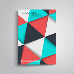 Poster - brochure title sheet design. flat mosaic triangles. eps10 vector illustration.