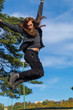 © Rob Rye - Man with a long beard and a long hair flies like a bird