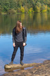 © Rob Rye - Portrait of man with a long beard and a long hair near the river