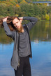 © Rob Rye - Portrait of man with a long beard and a long hair near the river