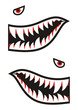 Shark teeth decals