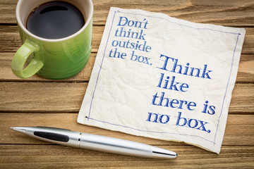 Wall Mural - think like there is no box.