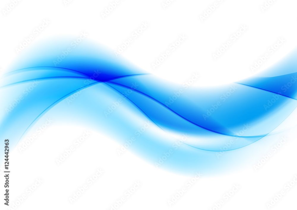 Abstract blue shiny waves