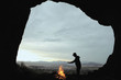 © darkmedia - and to warm up to a fire in the cave