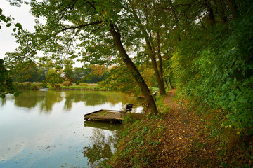 Wall Mural - Autumn lake