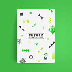 Poster - chaotic geometry title page. applicable for covers, placards, posters, flyers and banner designs. a4