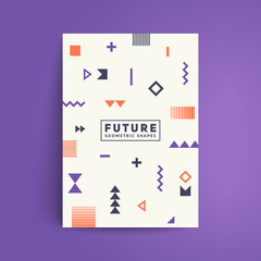 Poster - chaotic geometry title page. applicable for covers, placards, posters, flyers and banner designs. a4