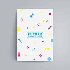 Poster - chaotic geometry title page. applicable for covers, placards, posters, flyers and banner designs. a4