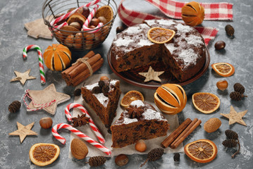 Sticker - Traditional Christmas fruit cake