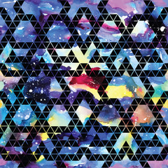 Wall Mural - tribal galaxy seamless pattern.