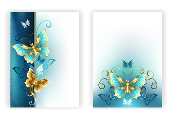 Wall Mural - Design for brochure with luxury butterflies