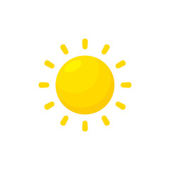 sun vector isolated on white