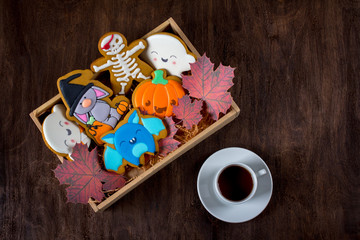 Funny gingerbread cookies for Halloween