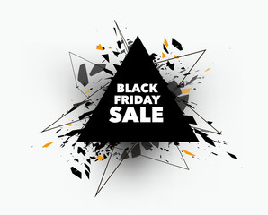 Poster - Black Friday sale inscription design template. Rectangular banne