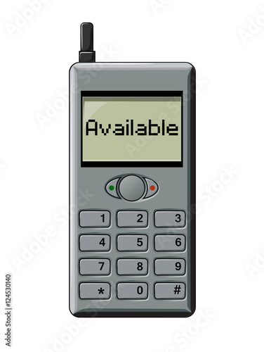 Old cellphone with antenna, grey, with keys, sending a message Available;  isolated - Buy this stock vector and explore similar vectors at Adobe Stock  | Adobe Stock