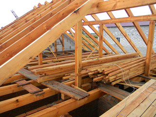 Wall Mural - Attic Construction.  Roofing Construction.