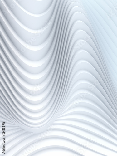Fototapeta dla dzieci Wave band abstract background surface 3d rendering