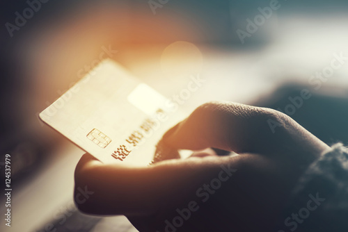 Fotomural Online shopping and paying concept