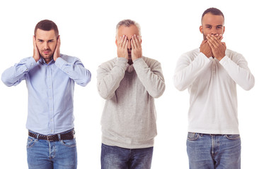 Wall Mural - Three handsome businessmen