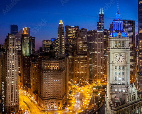Plakat Panoramę miasta Chicago