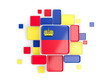 © Mikhail Mishchenko - Flag of liechtenstein, mosaic background
