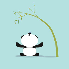 Poster - abstract cute panda